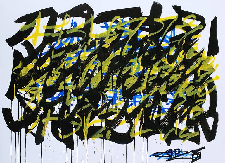 Original Street Art Graffiti Painting by Mister Artsy Streetart Tags Urban Pop Graffiti Tags