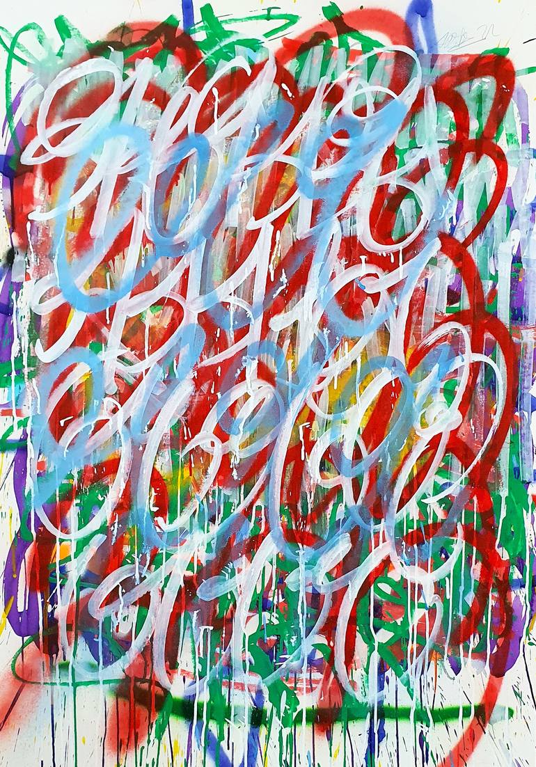 Original Street Art Graffiti Painting by Mister Artsy Streetart Tags Urban Abstract Pop Tag