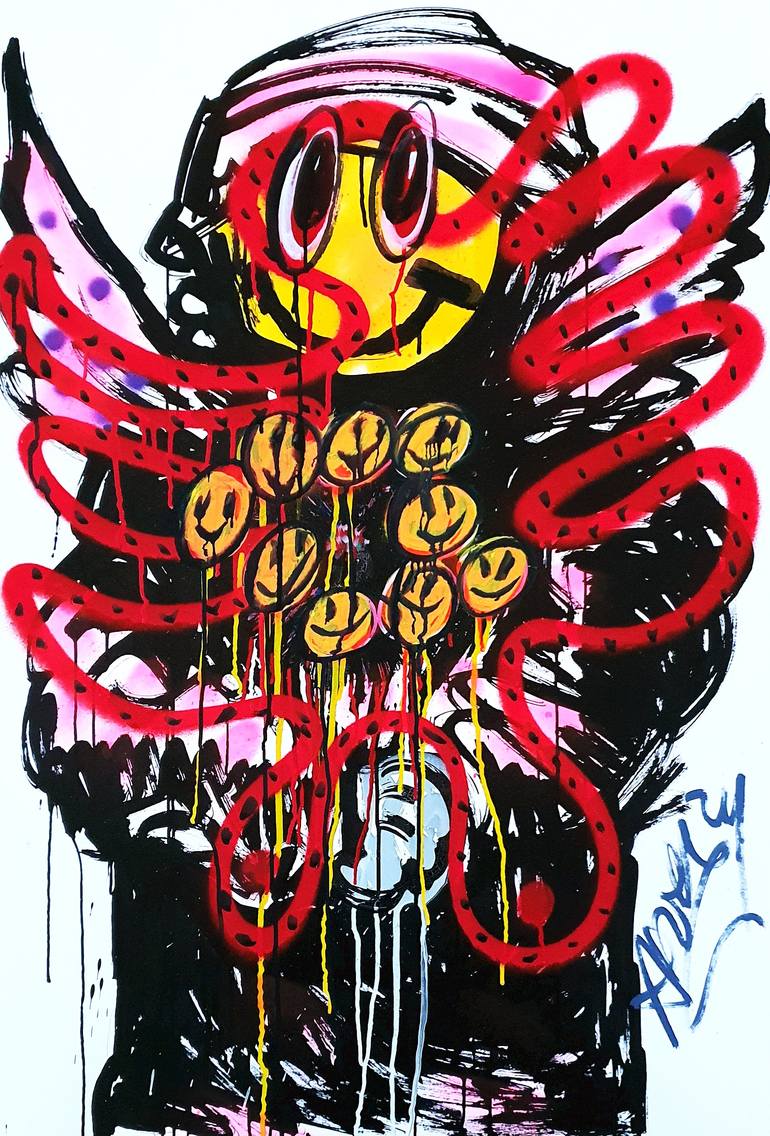 Original Street Art Graffiti Painting by Mister Artsy Streetart Tags Urban Pop Graffiti Tags