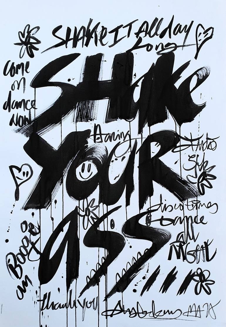 Original Street Art Graffiti Painting by Mister Artsy Streetart Tag Urban Abstract Graffiti Tags