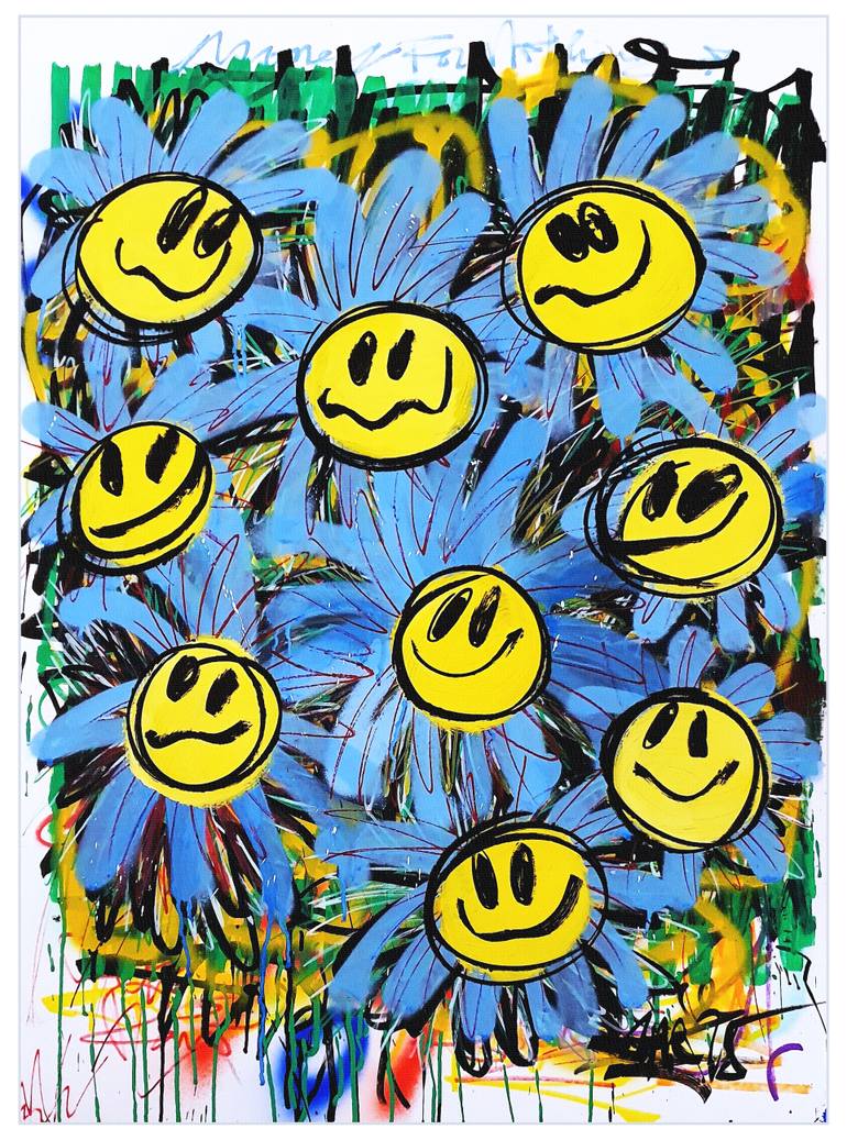Original Street Art Graffiti Painting by Mister Artsy Graffiti Flower Streeart Pop Tags Amsterdam