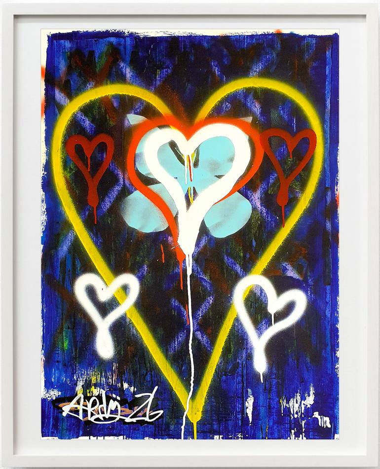Original Graffiti Painting by Mister Artsy Graffiti And Streetart Amsterdam | Abstract Art on Paper | Fly me to the Moon