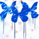 Blue Butterfly Print Set by Mister Artsy Graffiti Tags Urban PoP Streetart Abstract Tag