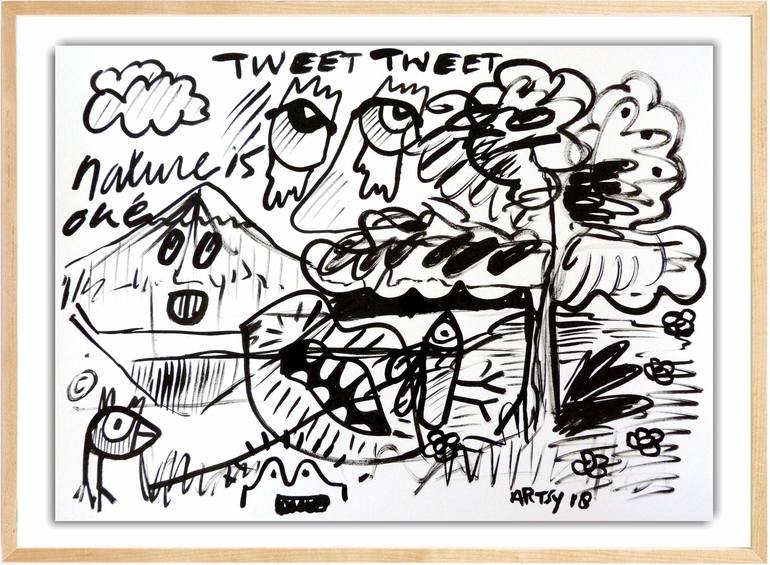 Original Expressionism Graffiti Drawing by Mister Artsy  Urban Art and Graffiti Design Studio