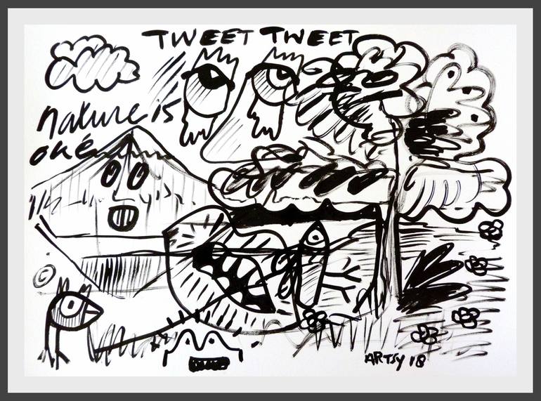 Original Expressionism Graffiti Drawing by Mister Artsy  Urban Art and Graffiti Design Studio