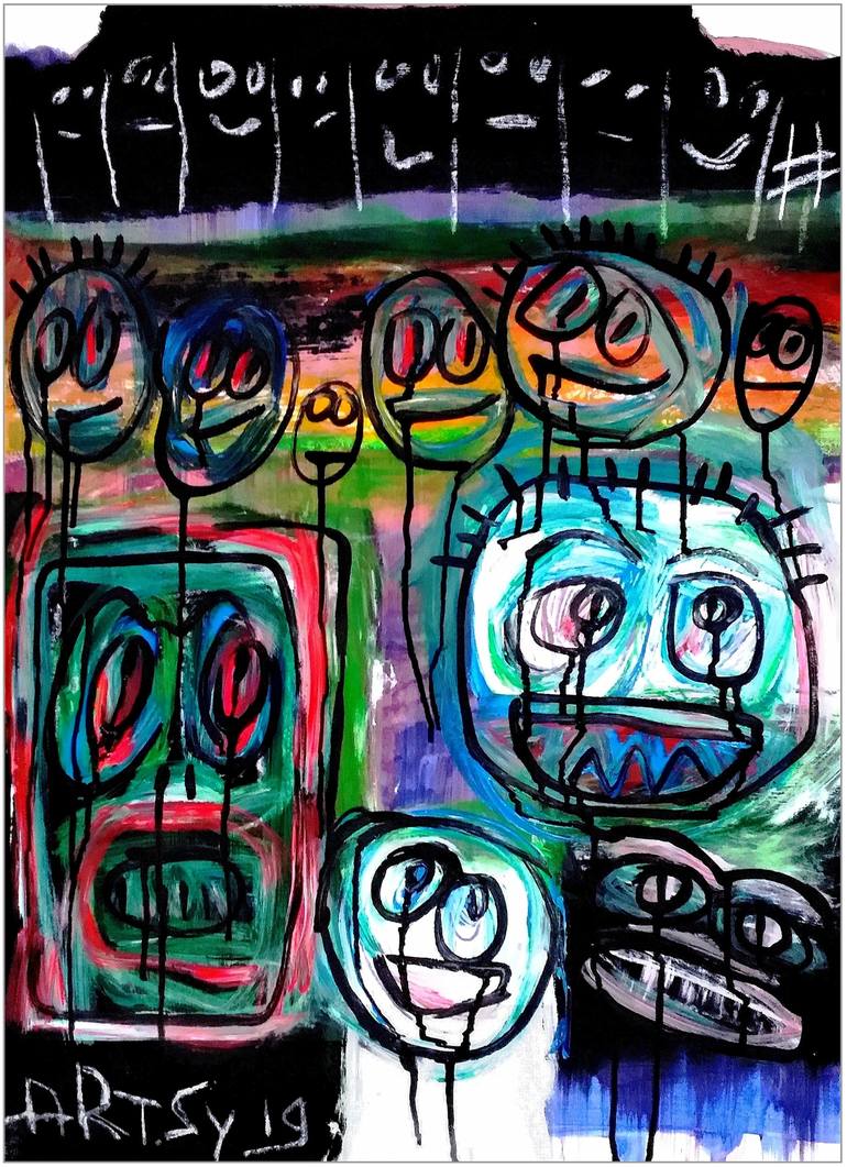 Original Abstract Expressionism Graffiti Painting by Mister Artsy  Graffiti Streetart Amsterdam