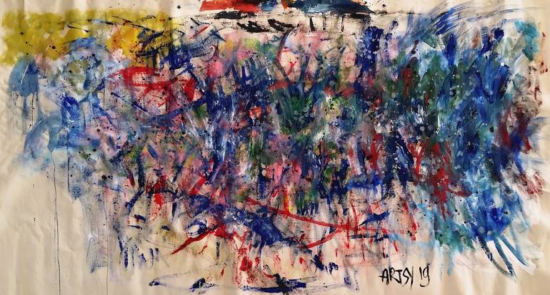 Original Abstract Expressionism Graffiti Painting by Mister Artsy  Graffiti Streetart Amsterdam