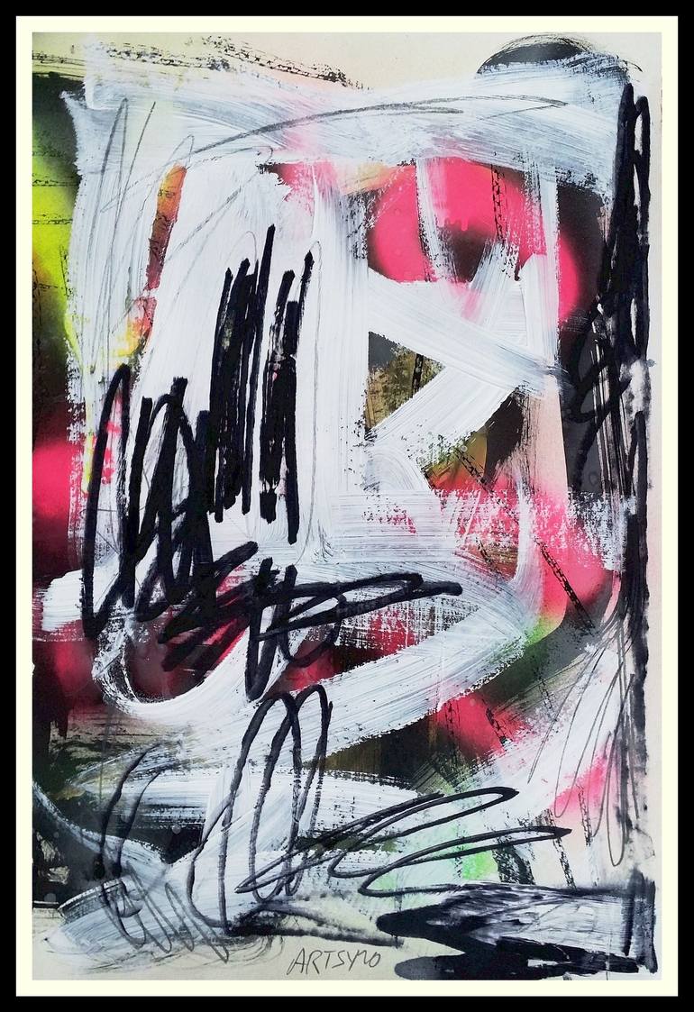 Original Abstract Expressionism Graffiti Drawing by Mister Artsy  Graffiti Streetart Amsterdam