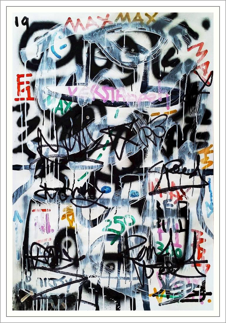 Original Abstract Graffiti Painting by Mister Artsy  Urban Art and Graffiti Design Studio