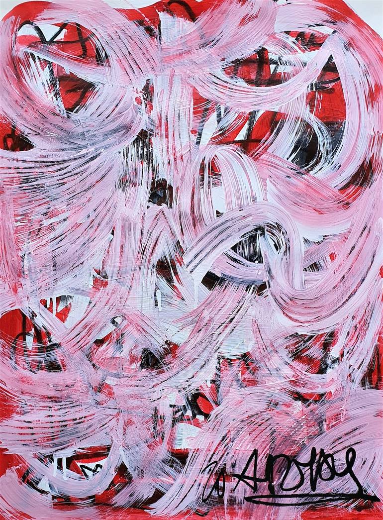 Original Abstract Expressionism Graffiti Painting by Mister Artsy  Urban Art and Graffiti Design Studio