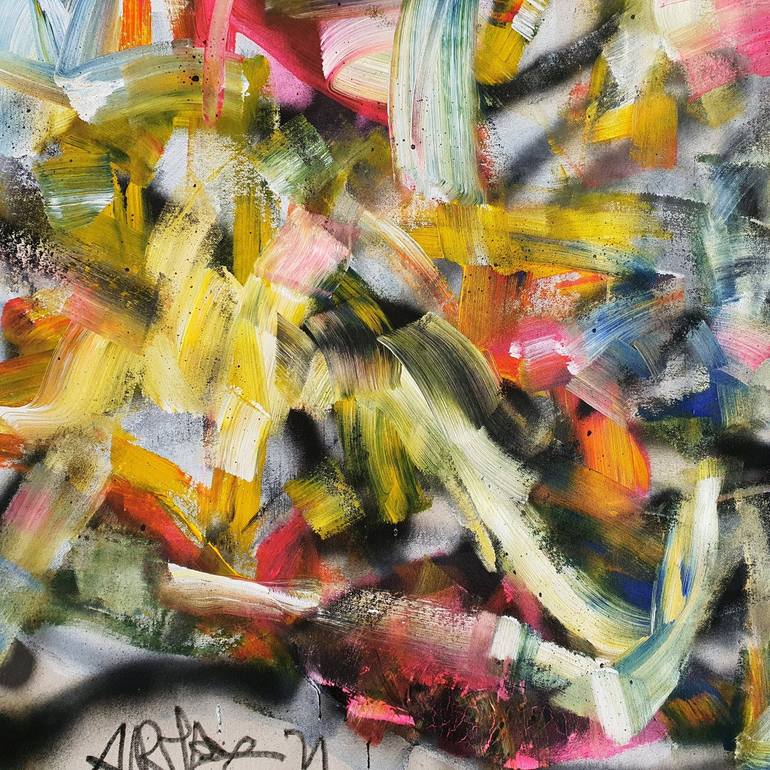 Original Abstract Graffiti Painting by Mister Artsy  Urban Art and Graffiti Design Studio