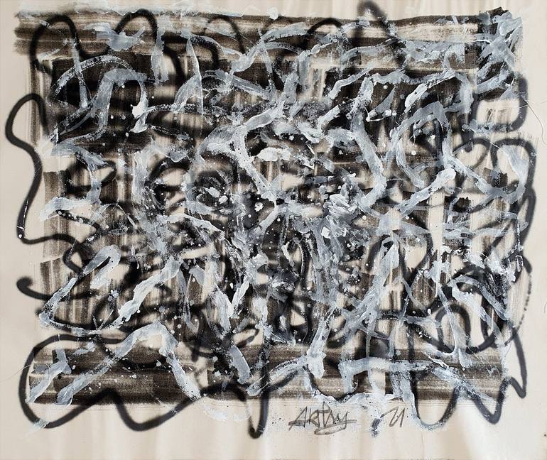 Original Abstract Graffiti Painting by Mister Artsy  Graffiti Streetart Amsterdam