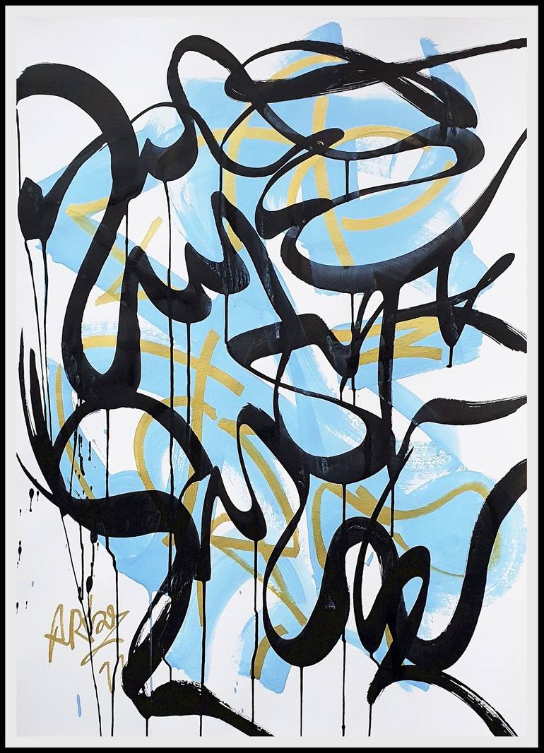 Original Abstract Graffiti Painting by Mister Artsy  Urban Art and Graffiti Design Studio