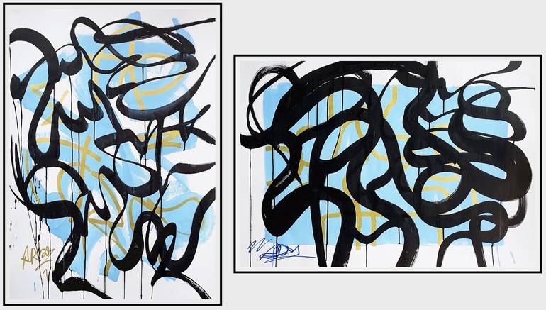 Original Abstract Graffiti Painting by Mister Artsy  Urban Art and Graffiti Design Studio