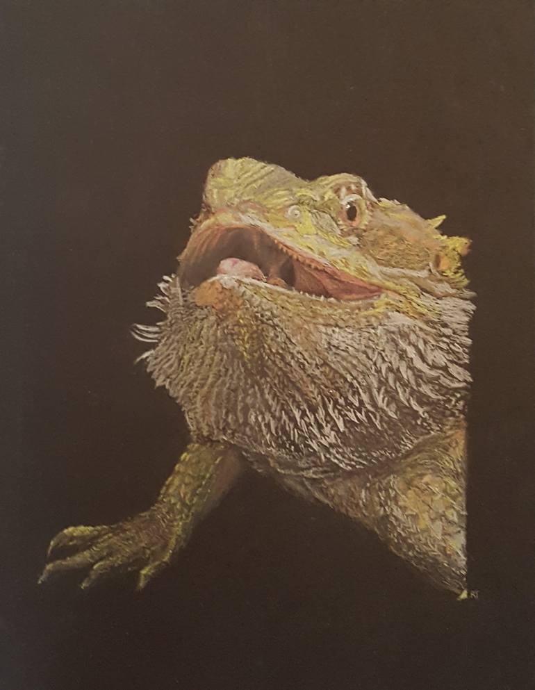 bearded dragon painting