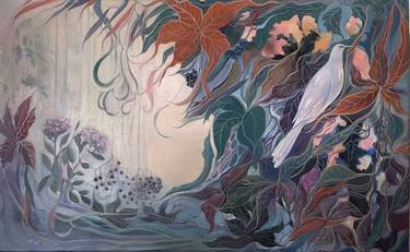 Original Art Nouveau Landscape Painting by Dina Rozen