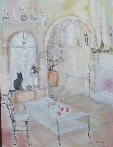 Print of Figurative Cats Paintings by Dina Rozen