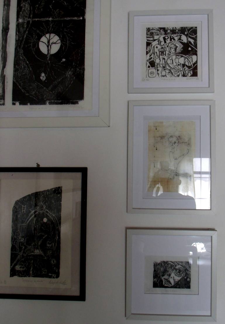 Original Figurative Culture Printmaking by Celestino Neto