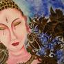 Face of Guan Yin with a Buddha head gear