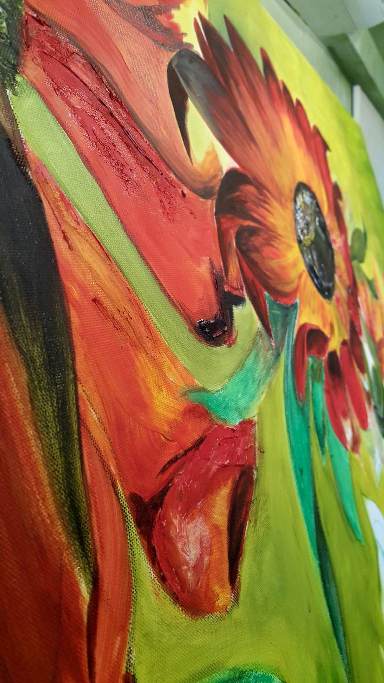 Original Impressionism Floral Painting by Danny Raven Tan