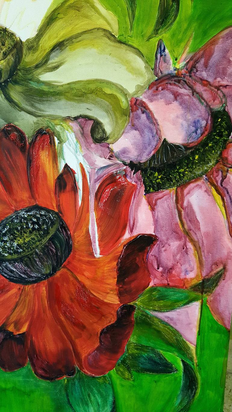 Original Impressionism Floral Painting by Danny Raven Tan