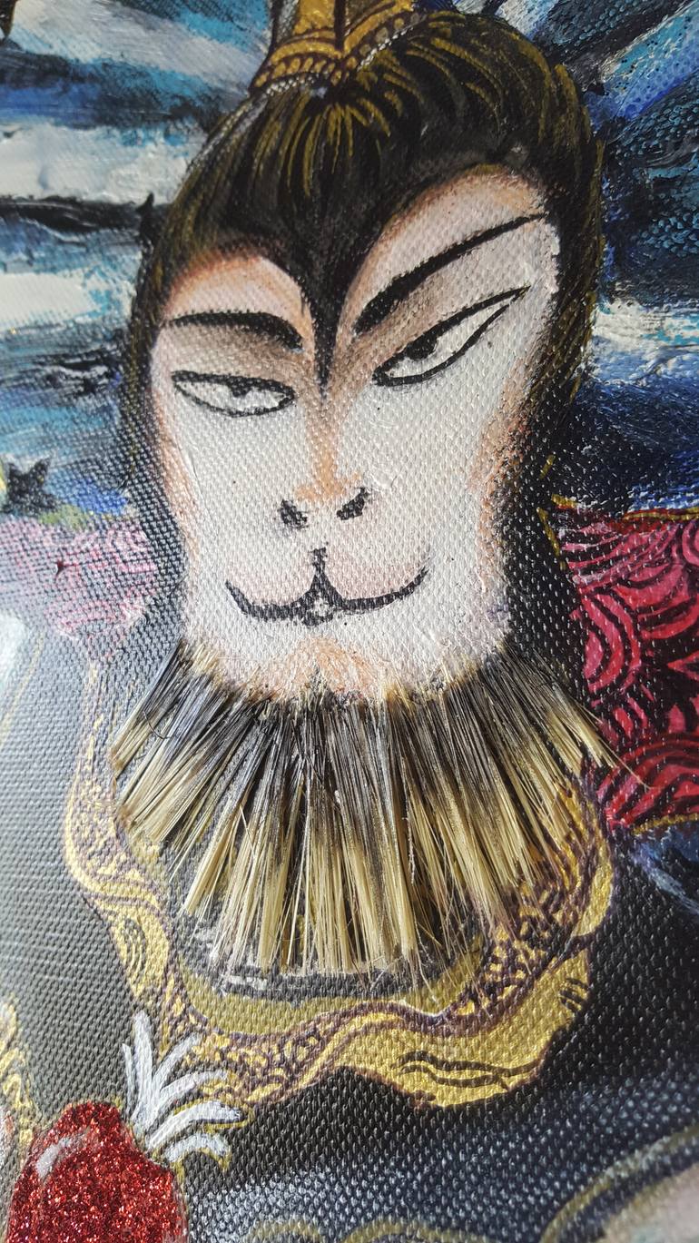 Original Conceptual Pop Culture/Celebrity Painting by Danny Raven Tan