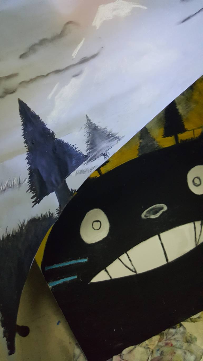 Original Conceptual Pop Culture/Celebrity Painting by Danny Raven Tan