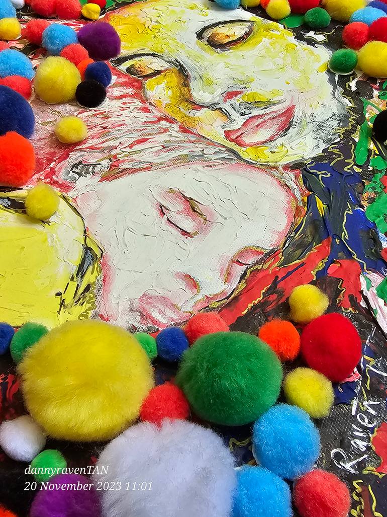 Original Conceptual Pop Culture/Celebrity Painting by Danny Raven Tan