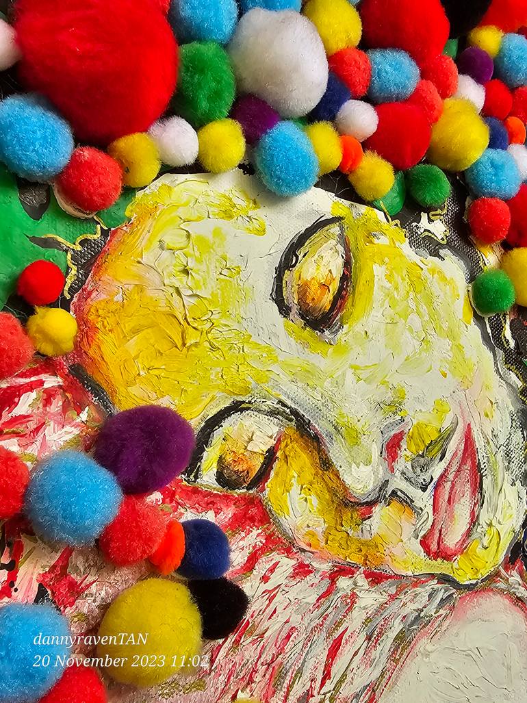 Original Conceptual Pop Culture/Celebrity Painting by Danny Raven Tan