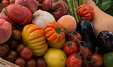 Bountiful Basket of Heirloom Tomatoes thumb