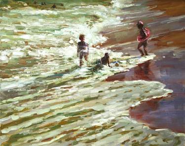 Original Impressionism Beach Paintings by Vyrvich Valentin