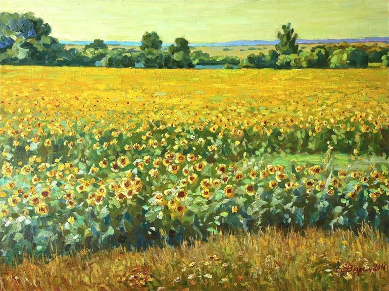 Sunflower Field Painting