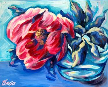 Original Expressionism Floral Paintings by Snejana Videlova