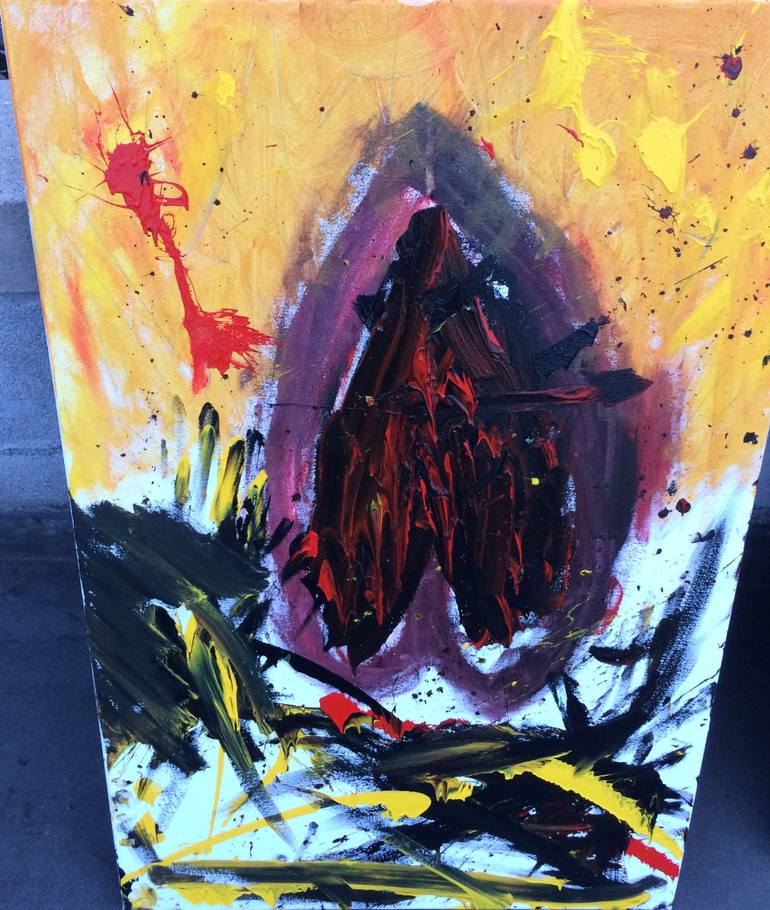 Original Abstract Expressionism Love Painting by Jay Saunders