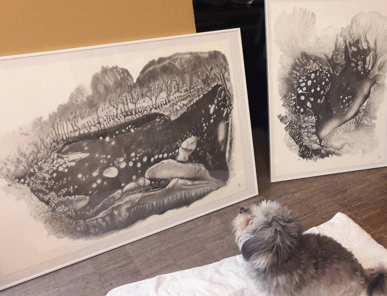 Original Expressionism Nature Drawing by Agnès Antonio