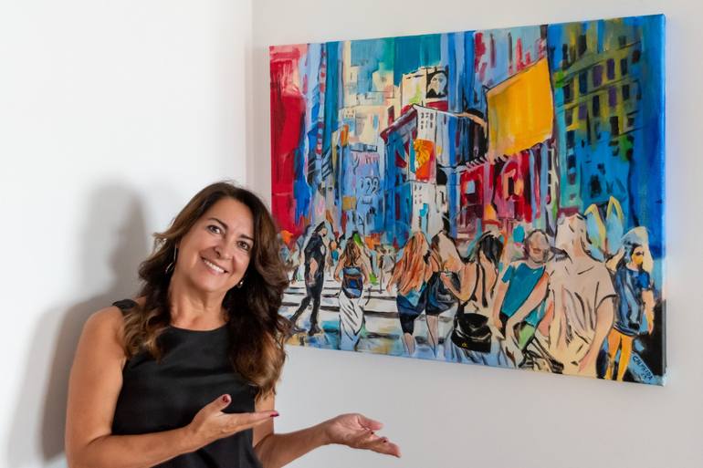 Original Expressionism Cities Painting by Carmo Almeida