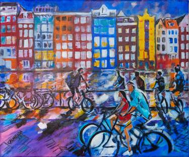 Original Expressionism Cities Paintings by Carmo Almeida