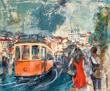 Lisbon Tram by Portas do Sol thumb
