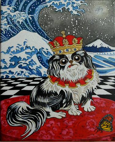 Print of Pop Art Dogs Paintings by Audrey Breed