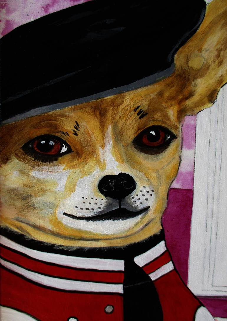 Original Figurative Dogs Painting by Audrey Breed
