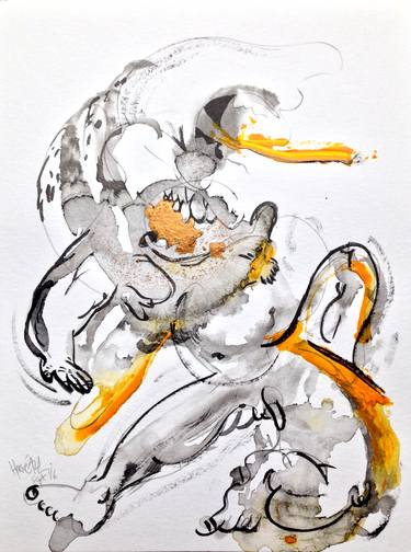 Print of Figurative Abstract Drawings by Herve All
