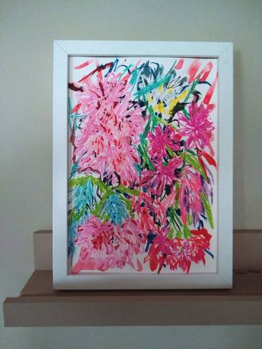 Original Abstract Expressionism Floral Drawings by Sono Scott