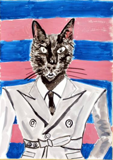 Print of Cats Paintings by Sono Scott
