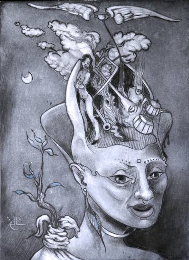 Print of Surrealism Fantasy Drawings by José Luis Rumbo