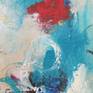 This expressionistic painting is full of movement and has a lot of texture and mark making. The painting continues around the sides, therefore it doesn’t need to be framed. The painting is varnished and it comes ready to hang.