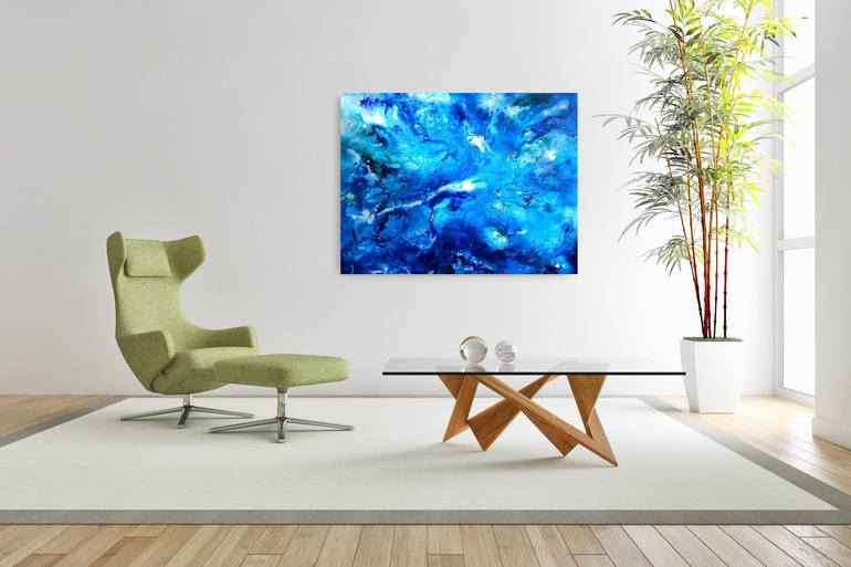 Original Abstract Water Painting by Hilma Koelman