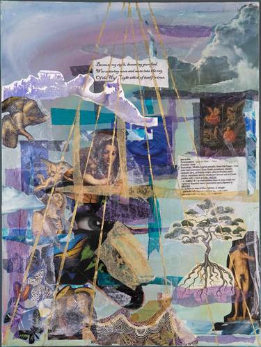 Print of Conceptual Mortality Collage by Barbara Lee