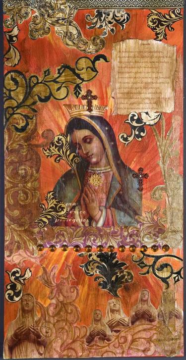 Original Figurative Religious Collage by Barbara Lee