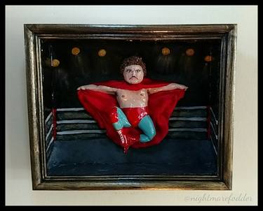 Nacho Libre - Miniature Sculpture Shadow Box thumb