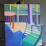 Condo Lines on an easel.